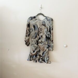 Zara Multi Color Ruffled Sheath Dress